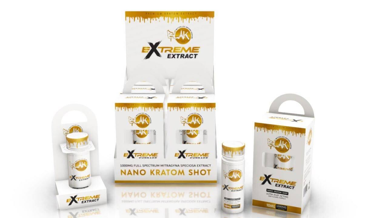 Blak Extreme Nano Kratom Shots – Display Box (6 x 10ml • 1000mg Extract)