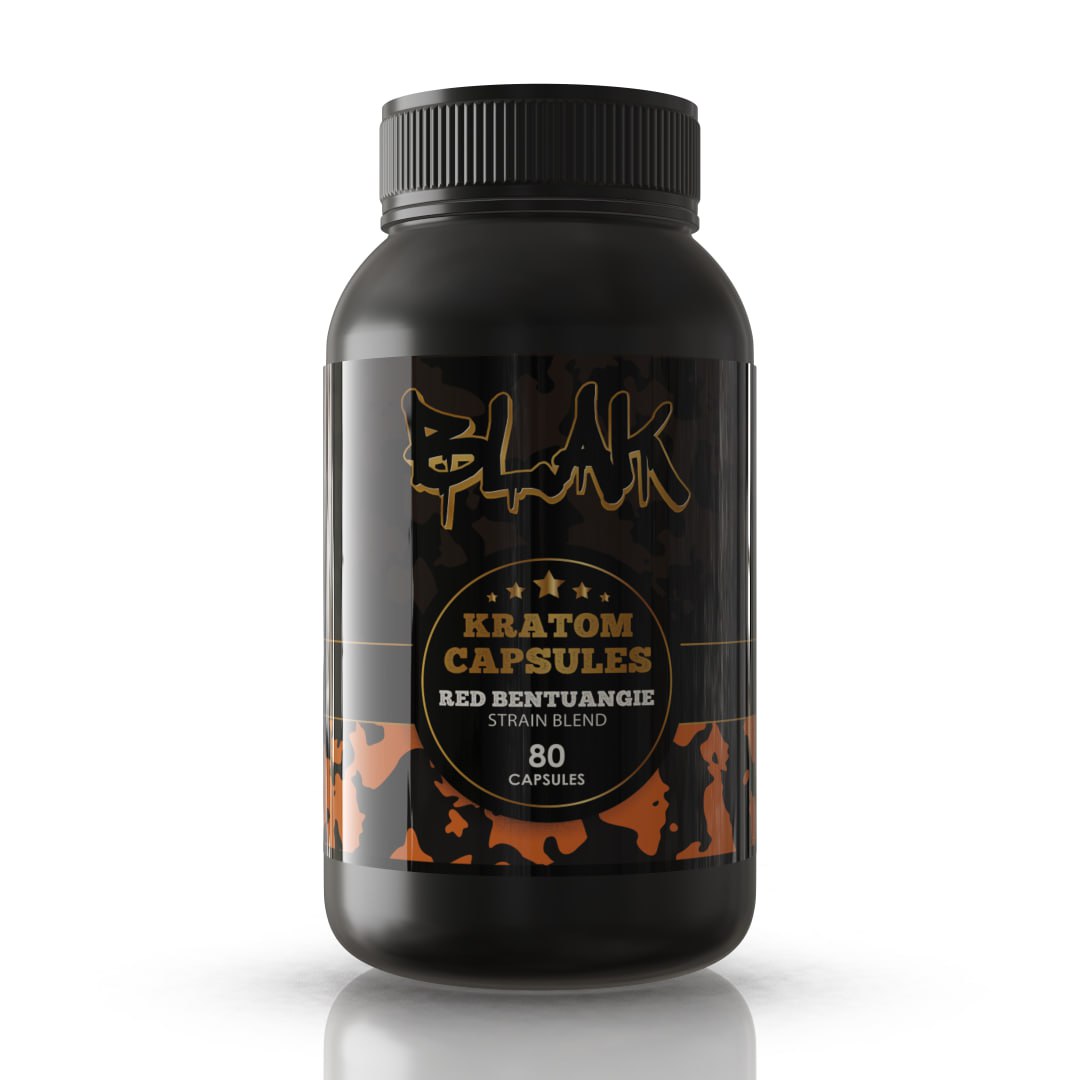 Blak Red Bentuangie Kratom Capsules – 80ct Bottle