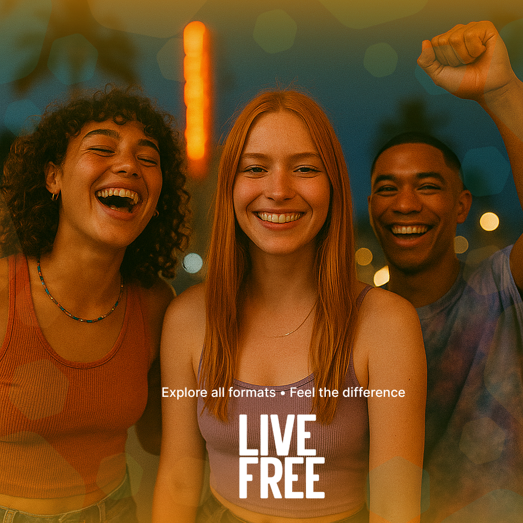 Happy friends enjoying a night out, reflecting the energizing benefits of Live Free kratom products for an active lifestyle.