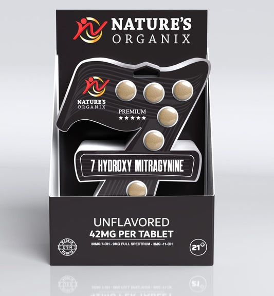 Nature’s Organix Black Label 7-OH Tablets 42mg – Display Box (10 x 7ct)