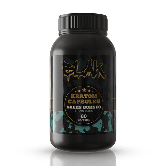 Blak Green Borneo Kratom Capsules – 80ct Bottle